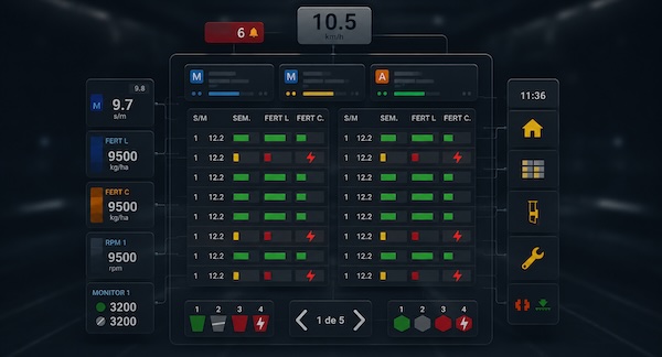 In-cab field operations control dashboard