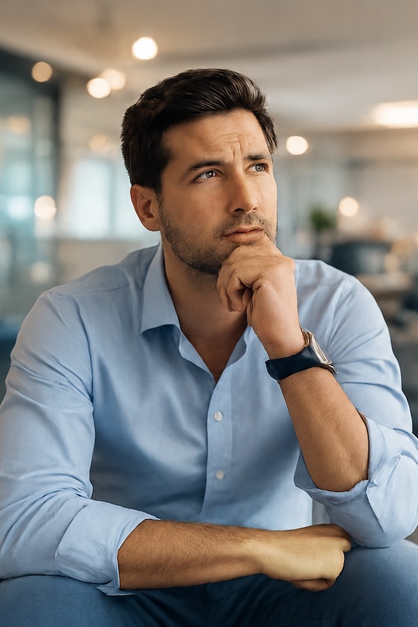 A founder pauses to reflect on operational challenges