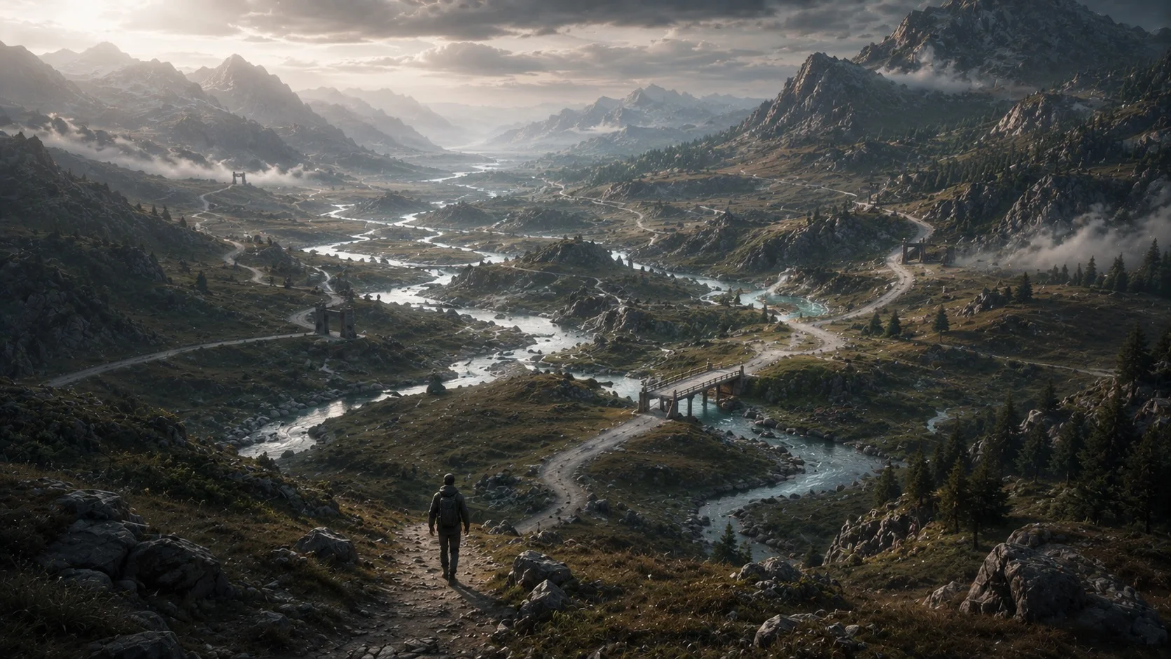 Customer journey flow with conversion checkpoints